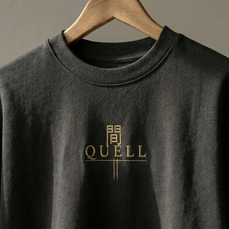 QUELL / 間 – Streetwear Heavy Cotton Tee(Dark)