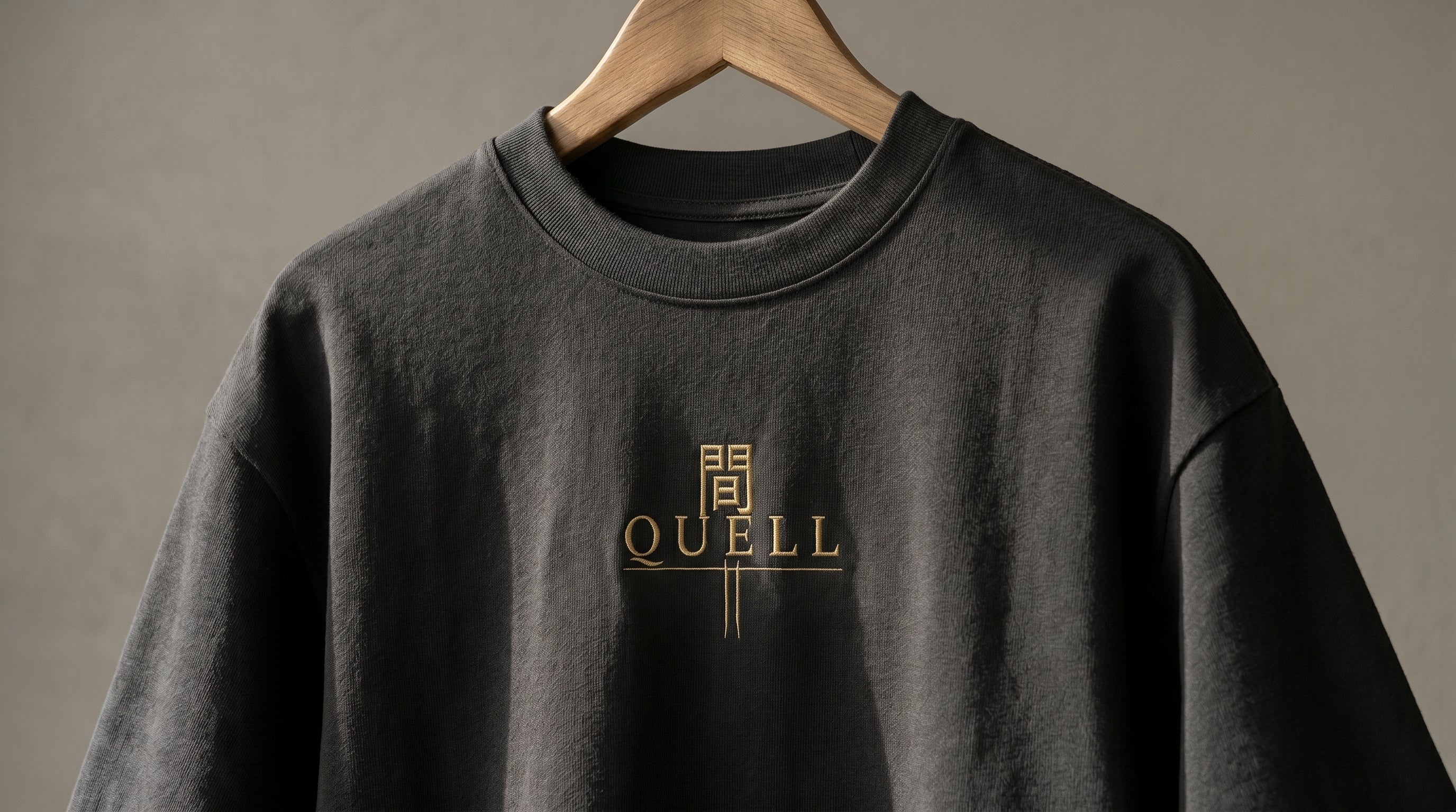 QUELL / 間 – Streetwear Heavy Cotton Tee(Dark)